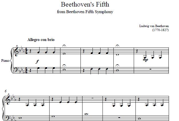 Beethoven 5th symphony midi file